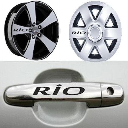 Kia Rio Kapı Kolu Jant Sticker Yapıştırma 8 Adet
