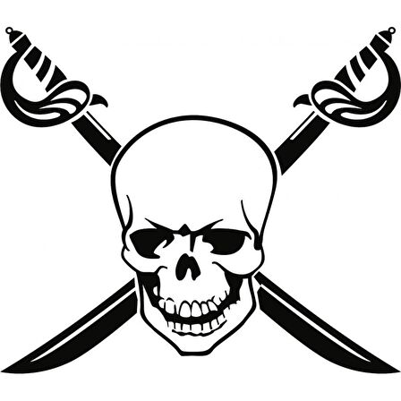 Kuru Kafa kılıç Sticker Oto Yapıştırma