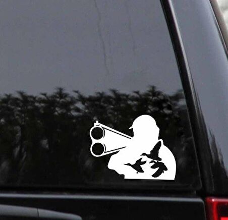 Avcı Yaban Ördeği Avı Araba Çıkartmaları Vinil Sticker