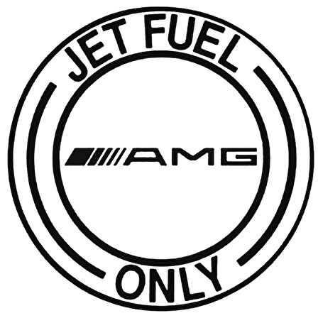 Depo Kapağı Sticker Araç Jet Fuel Only