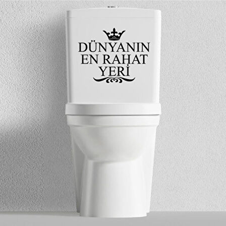 Dünyanın En Rahat Yeri Sticker Klozet Rezervuar  Banyo Yapıştırma