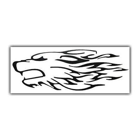 Alev Kurt Desenli Sticker Araba Yapıştırma