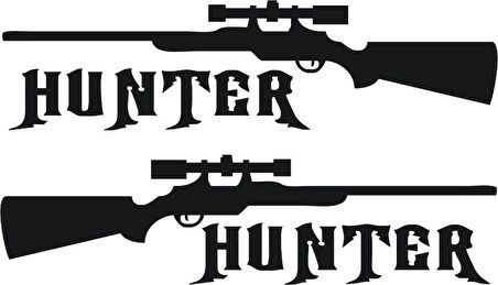 Avcı Tüfek Sticker Araba için Yapıştırma 2 Adet