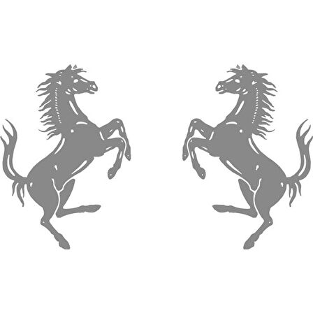 Şaha Kalkmış At Sticker YApıştırması 16CM