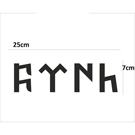 Göktürkçe Alfabesi Türk Yazısı Araba Sticker