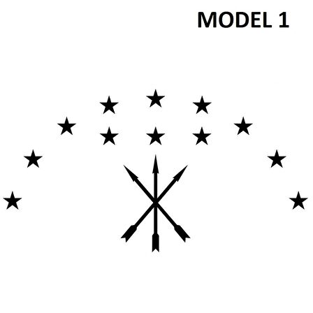 22cmx28cm Adige Çerkez Bayrak Sembolü