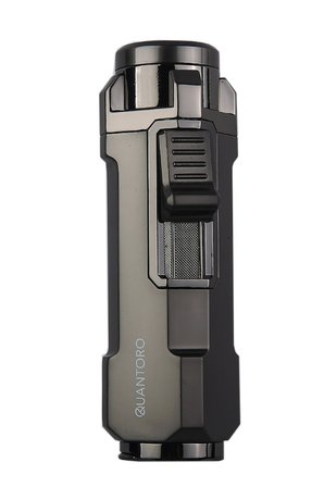 Quantoro Üç Torch Pürmüz Delicili Gunmetal Metal Puro Çakmağı - TRZ1172
