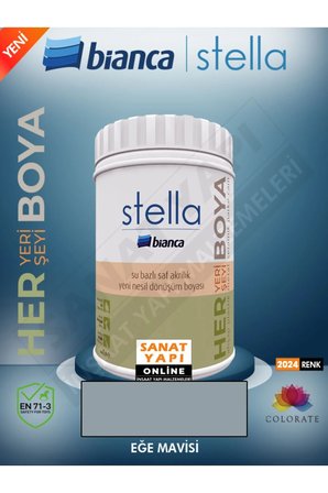 Stella Su Bazlı Saf Akrilik Boya Kırık Beyaz