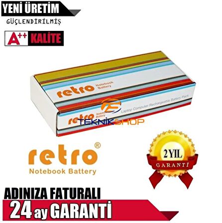 RETRO Asus X550, X552, A41-X550A Notebook Bataryası - Siyah - 8 Cell