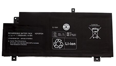 RETRO Sony Vaio SVF14A, SVF15A, VGP-BPS34 Notebook Bataryası