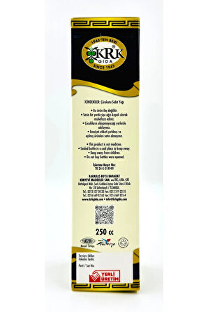 Çörekotu Yağı 250 Cc ( Soğuk Sıkım ) Gıda