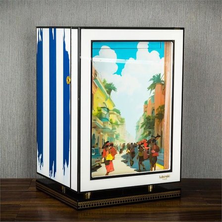 Lubinski Special Edt. Cuban Flag 3 Çekmeceli Humidor Puro Kutusu Dolap 120s LB-020