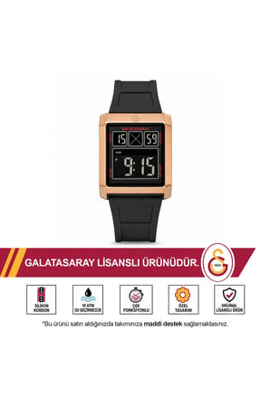 Galatasaray Çocuk Kol Saati Dijital Bakır Siyah 10 ATM Su Geçirmezlik