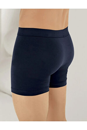 Erkek Gri 6'lı Likralı Yazılı Torbalı Boxer Me031