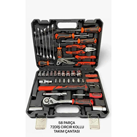 Model 58 Parça Lokma Anahtar Takımı 1-2 Ve 1-2 El Aletleri Seti 58 Parça