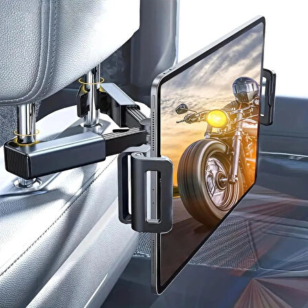 Araç Koltuk Arkası Tablet Tutucu, Telefon Tutucu, Tablet/telefon Tutucu, 360° İpad Pro 12.9 Mini Air, Galaxy Tab A A7 S7, Switch, Surface, 4,7-12,9 İnch İle Uyumlu