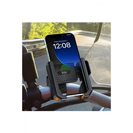 Gidon Bağlantılı Bisiklet Motosiklet İçin Esnek Abs 4-7.8″ İnç Telefon Tutucu 360° Dönebilen Tasarım