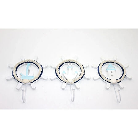 Ahşap Marin Dümenli Askılık Alk2476