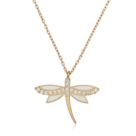 925 Ayar Gümüş Yusufçuk Kadın Gümüş Kolye T6525 (599599)