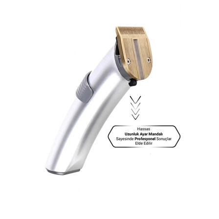 609 Profesyonel Şarjlı Saç Sakal Kesme Tıraş Makinesi Erkek Tıraş Makine Seti