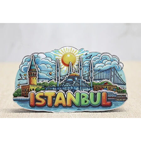 Ahşap İstanbul Temalı Magnet Alk4601
