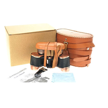 Baigish 6x24 Orjinal Deri Çantalı Prinç Kaplama Subay Dürbünü – Su Geçirmez – Artıkıl Özellikli- Rus Malı – 1000m/86m