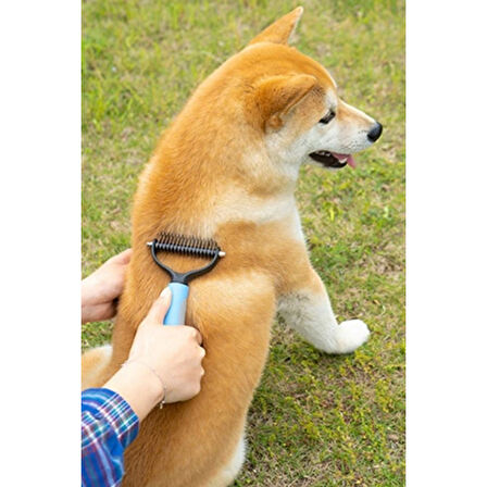 Plastik Saplı Metal Kedi Köpek Bakım Kıtık Tüy Topak Açıcı Tarak 1adet