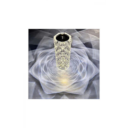 Kristal Masa Lambası Rgb Renk Değiştiren Gece Lambası 16 Renk Dokunmatik Kontrol Kumandalı