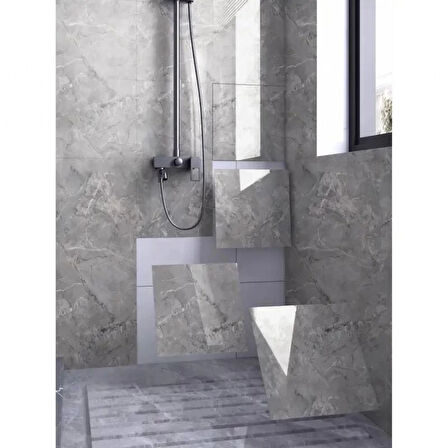Gri Mermer Desen Duvar Sticker (30*30)