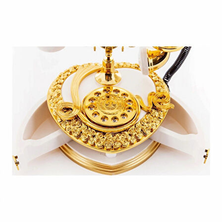 Nostaljik Polyester Telefon Müzik Ve Takı Mücevher Kutusu (beyaz)