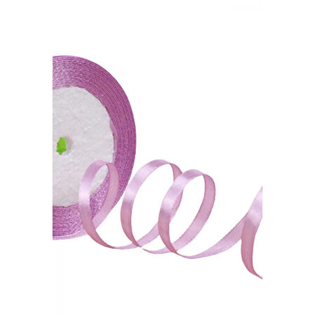 Saten Kurdele 6 mm Lila 2 Metre