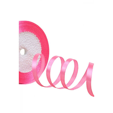 Saten Kurdele 6 mm Şeker Pembe 2 Metre