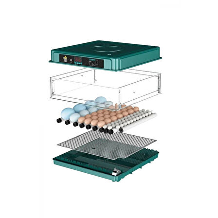 Profesyonel 130 Yumurtalık Tam Otomatik Kuluçka Makinesi Yedek Motorlu Tavuk Kaz Ördek Bıldırcın Güvercin Süs Kuşu İçin Tasarlanmış