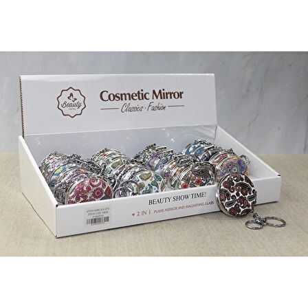 Taşlı El Aynası Anahtarlık Alk3773