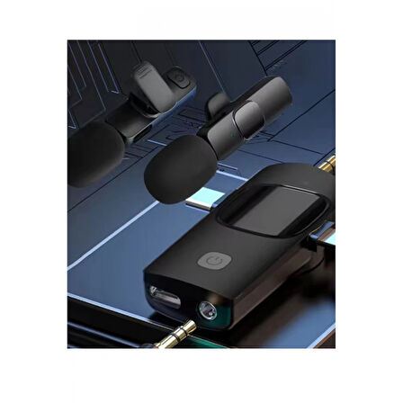 Yüksek Kalite Profesyonel 3 In 1 Kablosuz Taşınabilir Yaka Mikrofonu Youtube Facebook Tiktok