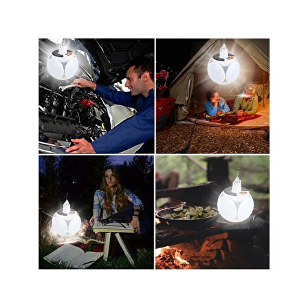 P-038 Solar Güneş Enerji Ve Usb Sarjli 5 Kanatlı