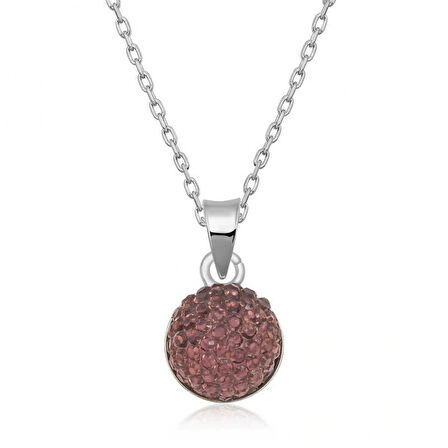 925 Ayar Gümüş Kristal Taşlı Kadın Gümüş Kolye T6944 (599599)