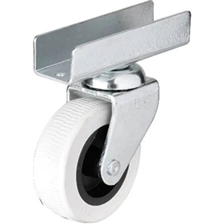 323 - 50x20 Mm Gri Uzun U Tablalı Teker 4 Adet