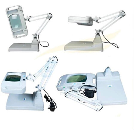 -5x 10x Büyüteç - Led Işıklı Süper Parlak Enerji Tasarruflu  Masa Lambası Lt-861