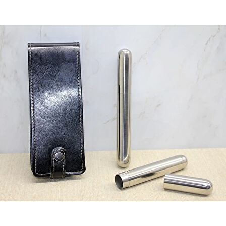 Deri Kılıflı İkili Paslanmaz Çelik  Tüpü Alk3890