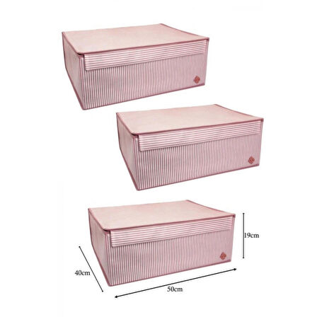 Düzenleyici Kutu Organizer Cırtlı Saklama Hurç Maxi Boy 30cm X 40cm X 50cm (5 Adet)