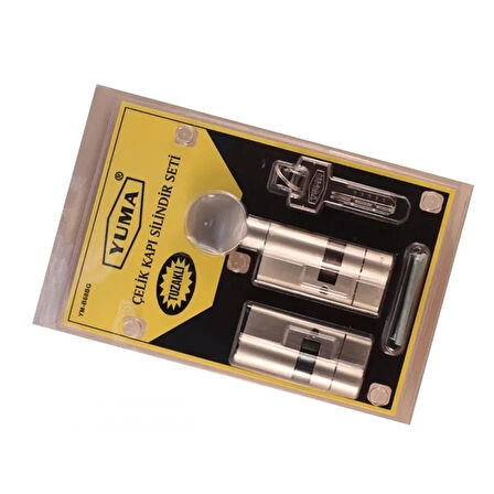 68mm Mandallı Çelik Kapı Tuzaklı Barel Seti - Sarı