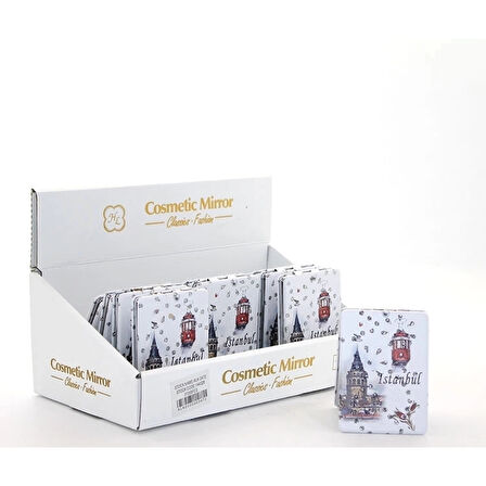 Taşlı İstanbul Tasarımı El Aynası İnce Alk2472a