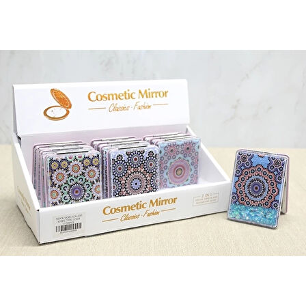 Mandala Desenli Hareketli Sulu El Aynası Alk4585