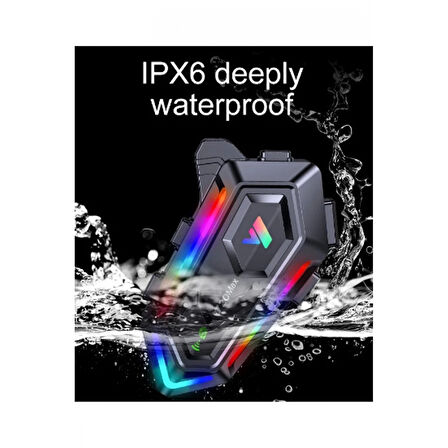 Y20 Max Motosiklet Bluetooth 5.3 Kask Intercom 2 Kişi 300 Metre Eşleşme Özellikli