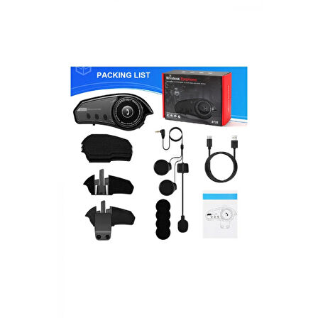 Bt35 Kask Kulaklık Bluetooth 5.0 Motosiklet Interkom Su Geçirmez Kablosuz Kulaklık