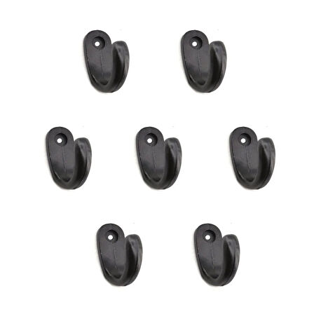 Büyük Tekli Fincan Askı, Dekor Askısı - Siyah, 100 Adet, 12x23x30 Mm