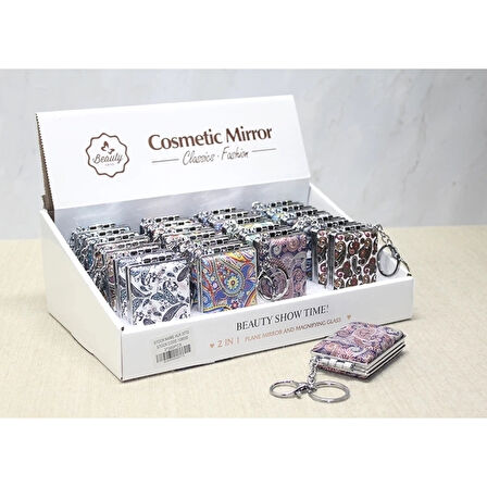 Taşlı El Aynası Anahtarlık Alk3772