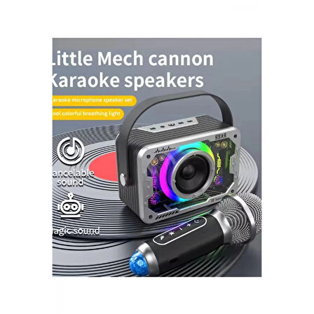 Vtn-82 Taşınabilir Kablosuz Işıklı Bluetooth Hoparlör Ses Değiştirme Özellikli