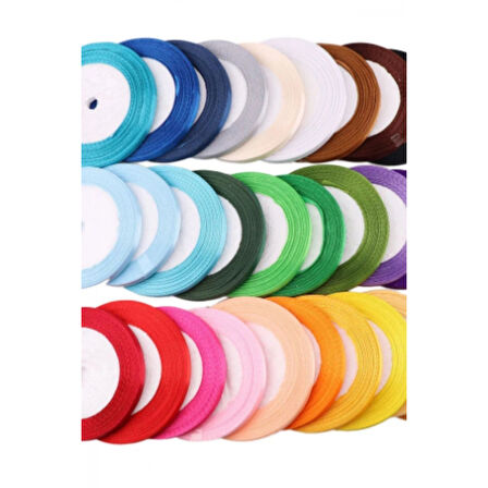 Saten Kurdele 6 mm Pudra 5 Metre